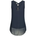 thumbnail image 1 of Womens Plus Size Clearance $5,Women Loose Sleeveless Tank Top Cross Back Hem Layed Zipper V-Neck T Shirts Tops, 1 of 3