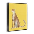thumbnail image 2 of Stupell Industries Modern Cheetah on Vibrant Yellow Black Framed Giclee Art, 11 x 14, by Karolina Sato, 2 of 8