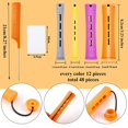 thumbnail image 2 of 48 Pieces Multicolor Hair Perm Rods, 0.35 Inch/3.3 Inch Curler Perm Rods Cold Wave Perming Rods with 4 Steel Pintail Comb and 300 Pieces Perm Paper, for Hairdressing Styling, 2 of 5
