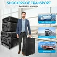 thumbnail image 4 of 2U Rack Case 12" Deep with Microphone Compartments - Watertight, Dust Proof, Portable HDPE Flight Case for 19" Rack Mount Equipment (Stackable, Easy Installation)​, 4 of 11