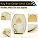 thumbnail image 5 of Funda de llave de coche de TPU de silicona blanca con borde dorado para Mercedes-Benz Clase A/B/C/E/G/M/R/S/V/W CL/CLA/CLK/CLS - Funda de control remoto de 2 botones, 5 of 6