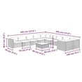 thumbnail image 4 of vidaXL 11 Piece Garden Lounge Set with Cushions Poly Rattan Brown, 4 of 5