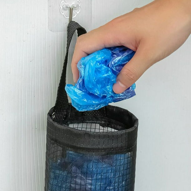 Titular De La Bolsa De Supermercado Organizador de bolsas de basura para colgar bolsas de basura accesorios para el hogar negro Ndcxsfigh Libre de BPA