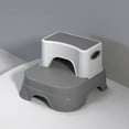 thumbnail image 4 of 2 Step Stool, 2 Layer Detachable Height Adjustable Quick Disassembly Kids Step Stool Double Antiskid  For Shower Room Grey White, 4 of 8