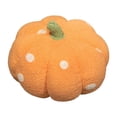 thumbnail image 2 of Lkxisu Polka Dot Pumpkin Pillow, 7.9" 3D Pumpkin Shaped Teddy Fleece Throw Pillow, Soft Cute Fluffy Plush Stuffed Pumpkin Toys Fall Harvest Decorative Cushion Halloween Decorations for Couch Sofa Bed, 2 of 9