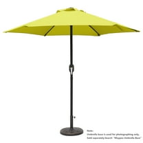 Kool 7.5ft Patio Umbrella with Crank Handle Outdoor Market Umbrella with 6 Ribs for Garden Deck Backyard Pool, Yellow