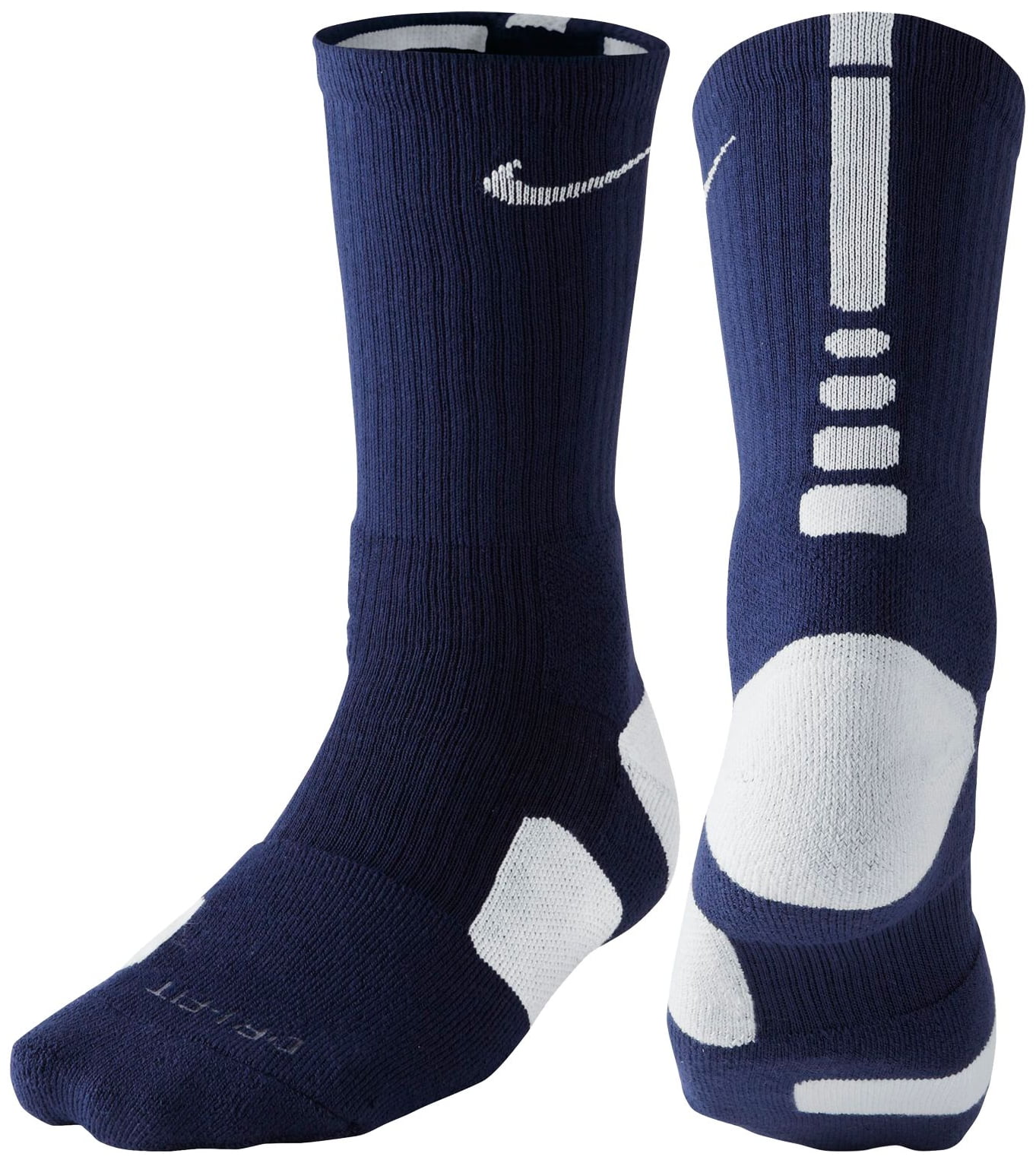 nike dri-fit elite crew basketball socks (navy, xl) - Walmart.com