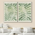 thumbnail image 2 of IDEA4WALL Adhesive Canvas Print Wall Art Set Forest Leaves Green Botanical Wall Decor Antique Bohemian Floral Fine Art Retro Wilderness Artwork for Living Room, Bedroom, Office - Canvas 24"x36"x2, 2 of 5