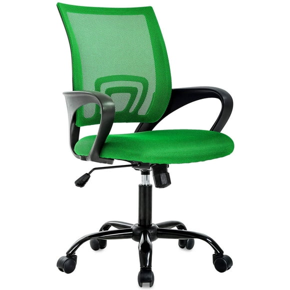 Chaise de Bureau Ergonomique Chaise de Bureau en Maille Chaise d'Ordinateur Support Lombaire Moderne Tabouret Réglable Exécutif Chaise Pivotante pour les Maux de Dos (Green)
