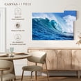 thumbnail image 5 of Elephant Stock Large Wave Wall Art - Horizontal Canvas Wall Art - Living Room Wall Decor - Beach Canvas - Blue And Decor - 24" x 16", 5 of 8