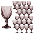 thumbnail image 1 of Juego 24 Copas de Vidrio Cristal para Champaña Vino Agua  Color Purpura, 1 of 5