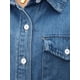 thumbnail image 5 of CHAQUETA DE JEAN PARA MUJER INSPIRE CHIC, MANGA LARGA, CIERRE DE BOTÓN, CON BOLSILLOS CON SOLAPA, CHAQUETA DE MEZCLILLA LIGERA, TALLA M, AZUL, 5 of 6