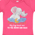thumbnail image 4 of Inktastic My Gigi Loves Me to the Moon and Back Elephant Family Boys or Girls Baby Bodysuit, 4 of 5