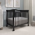 thumbnail image 3 of Dream On Me Naples 4-in-1 Convertible Mini Crib, Black, 3 of 11