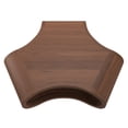 thumbnail image 4 of 37 Inch Coffee Table- Handcrafted Curved Hexagon Shape with Open Shelf, 4 of 5