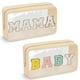thumbnail image 1 of Bolsa de maquillaje Izuzta Chenille Letter Clear Mama Baby Pouch x2, 1 of 8