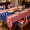 Red#29002, variant on Americans Flag Tablecloth for Independence Day Party Decoration, Red White Blue Plastic Disposable Table Cover, 137 x 274 cm, 1 Piece