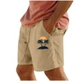 thumbnail image 1 of Pantalones Cortos para Hombre de Cintura Elástica con Bolsillos Impresos Pantalones Cortos Rectos, Pantalones Deportivos Casuales con Cintura Elástica, 1 of 7