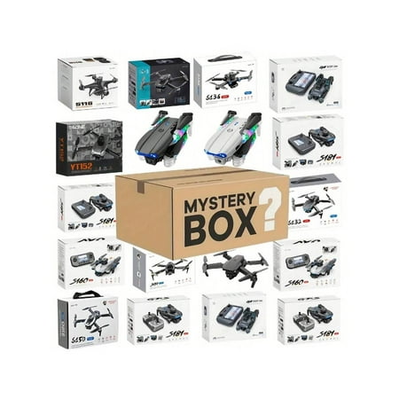 2025 Mystery Drone Box - High-End GPS Remote Control Quadcopter With Screen, Brushless Motor, ABS Material, Black, Perfect For Beginners And Enthusiasts
