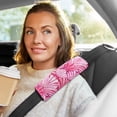 thumbnail image 6 of ALAZA Pink Abstract Shells Car Seat Belt Adjuster Neck Covers Shoulder Cushions Pads M, 6 of 8