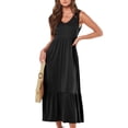 thumbnail image 2 of Vestido largo Lucakuins Moda de verano sin mangas cuello en V, 2 of 9