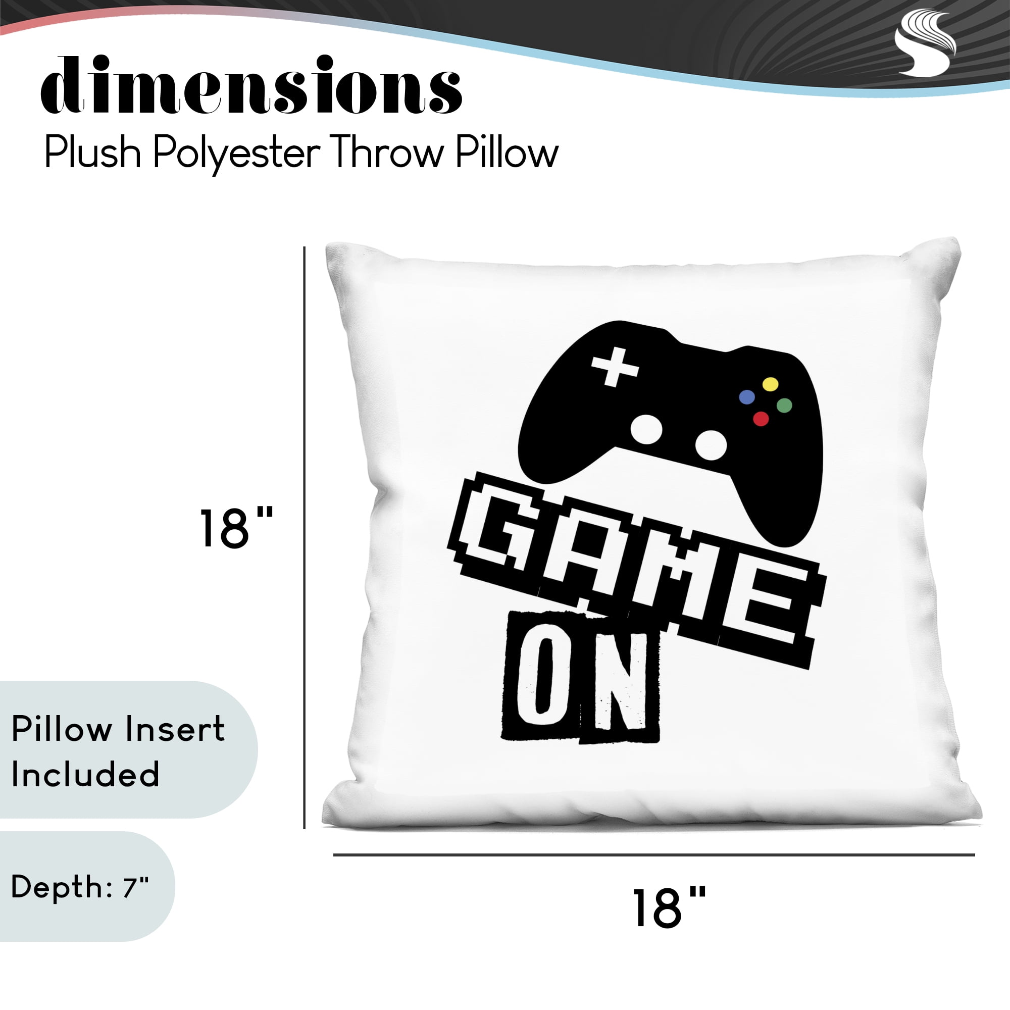 Stupell Industries Playful Game On Decorative Printed Throw Pillow, design by Marcus Prime, 18 x 7 x 18