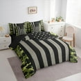 thumbnail image 3 of Manfei Modern Geometric Geometric 7pcs Bedding Comforter Set,Minimalist Stripes Lines Queen Bedding Sets,Green Camouflage Queen Sheet Sets For Teens,Luxury Bedroom Decor Reversible, 3 of 8