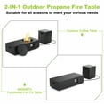 thumbnail image 2 of Evita 48" Gas Fire Pit for Outside – 50,000 BTU Outdoor Propane Fire Pit Table with Lid ,Glass stone,Tank Cover, 2 of 11