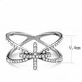 thumbnail image 2 of Luxe Jewelry Designs Women's Stainless Steel Ring with Cross Shaped Cubic Zirconia - Size 9 (Pack of, 2 of 4