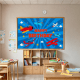 thumbnail image 7 of Blue Background with Airplane Elements Happy Birthday Banner Party Decoration Photography Props Backdrop for Birthday Party Kids Celebration Airplane Themed Event, 7 of 7