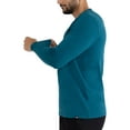 thumbnail image 3 of X RAY JEANS Mens Long Sleeve V-Neck T-Shirt, Teal, 3XL, 3 of 9
