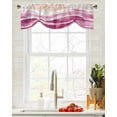 thumbnail image 4 of Fsddascl Pink Coastal Beach Tie Up Valance Curtains for Windows, Kitchen Curtains Window Treatments, Modern Oil Painting Nautical Short Window Shades Valances for Bedroom Bathroom Cafe 42"x18", 4 of 7
