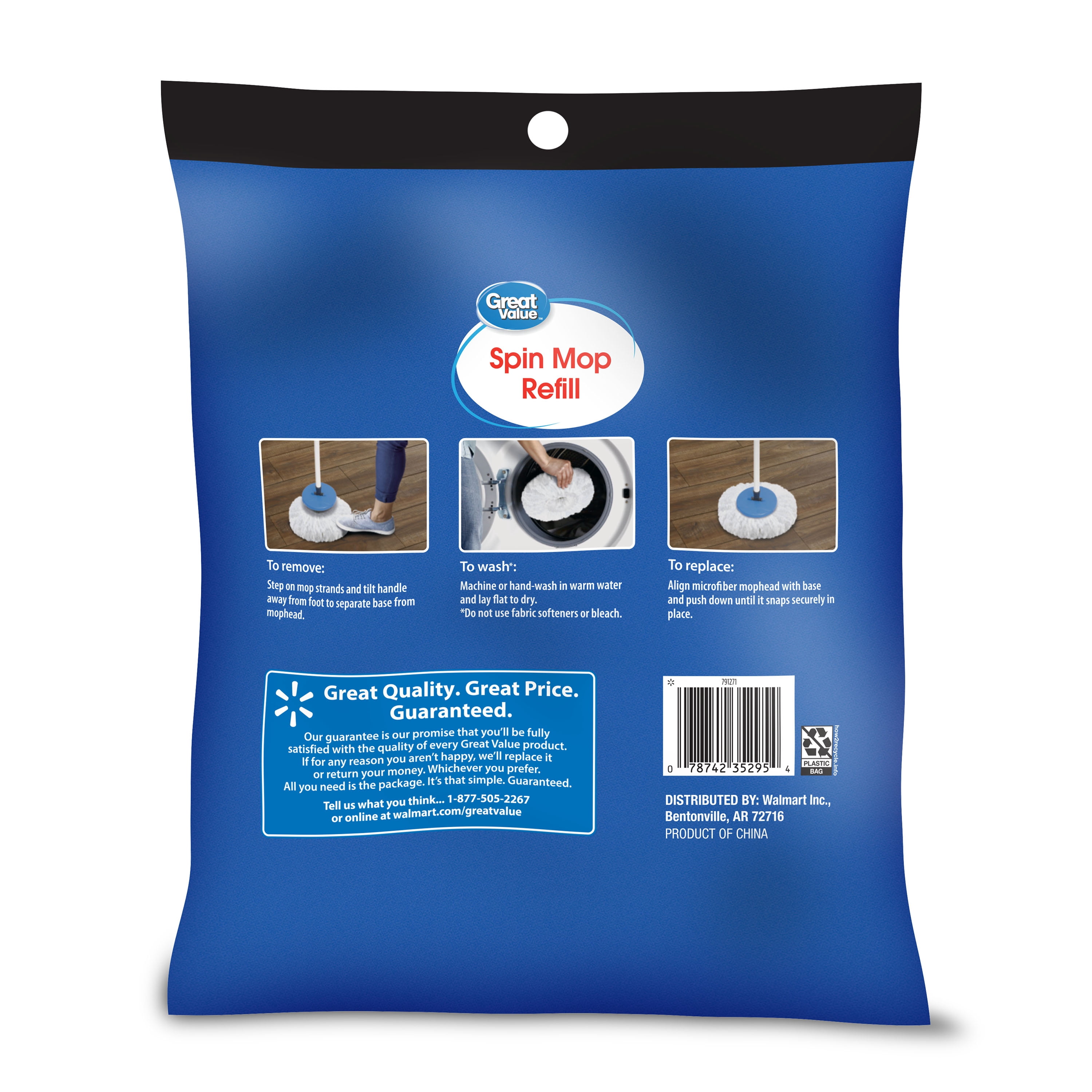 Great Value Spin Mop Head Replacement