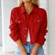 thumbnail image 2 of Chaqueta vaquera para mujer, cárdigan adelgazante de manga larga sólida, traje, abrigo con bolsillo, parte superior Odeerbi  ODB-3, 2 of 5