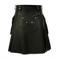 thumbnail image 3 of Riforla Fashionable Comfortable Versatile Scottish Festival Dress Men's Multi Color Leather Pleated Skirt Black XL, 3 of 3