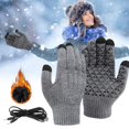 thumbnail image 3 of Bicycle Gloves USB Heating Gloves Touch Screen Winter Snowboard Gloves for Backpacking ,Easy to Use, 3 of 6