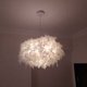 thumbnail image 3 of Kronleuchter mit white Feder, 45 cm, 40 W, E27, Deckenleuchte, Lampenschirm für Schlafzimmer, Wohnzimmer, Dekoration, 3 of 5