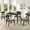Black + Gray, variant on Dining Table Set for 4, Rubberwood Kitchen Table with 4 Upholstered Chairs for Kitchen, Dining Room, Walnut + Mint