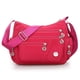 thumbnail image 1 of Bolso bandolera multibolsillos para mujer, de nailon impermeable, de un solo hombro, de viaje, color rosa y rojo., 1 of 8
