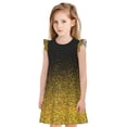 thumbnail image 1 of Fotbe Gold Glitter Gradient Vestido de Dormir para Niñas de 3 a 10 Años, Mangas Cortas, Estilo Princesa, Pijama Camisón con Mangas Voladas-XX-Large, 1 of 6