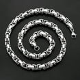 thumbnail image 3 of Invicta Jewelry Men's Polished Byzantine Chain Stainless Steel Necklace (8mm) - 26", 3 of 8
