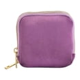 thumbnail image 4 of Estuche de viaje para joyas, bolsa de doble capa, organizador con cremallera, bolsa de almacenamiento para brazaletes, soportes para madres y collares Violeta rosa, 4 of 8