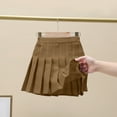 thumbnail image 4 of JLFKNE Girls Skirts Breathable Loose Fit Above Knee Length Pleated Tennis Skirt Simple Solid Color Natural Stretch Waist Suitable For Show Performance, 4 of 5
