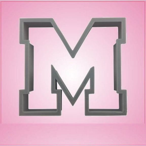 Varsity Letter M Cookie Cutter 2 Inch (Plastic)