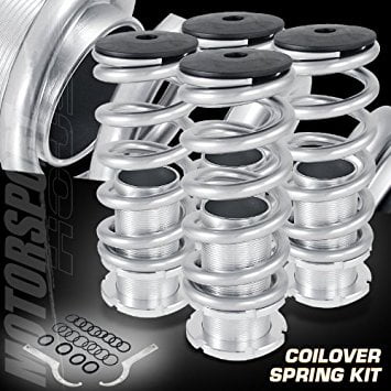 (Silver)88-91 Honda Crx / 88-00 Honda Civic Eg Ek Ex Lx / 90-01 Acura Integra Gs Ls Dc2/90-02 Honda Accord Dx Ls Ex Lowering Coilover (Best Coilovers For Eg Hatch)