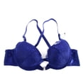 thumbnail image 2 of Ame Women's Push Up Bra Set Lingerie Sexy Front Buckle Bra Front Closure U Shape 32-36B,Blue, 2 of 6