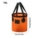 thumbnail image 2 of Cubo de pesca plegable de gran capacidad para acampar y guardar en el coche. Lavabo portátil de 10 l con asa para remojo al aire libre y transporte de agua. Aestivo | Naranja | AESTIVO, 2 of 7