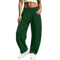 thumbnail image 4 of Women's cargo sweatpants elastic waist Womens Winter Casual Fashion Solid Color Multi Pocket Drawstring Elastic Waist Sweatpants Comfy Sweatpants for Women Gifts for Her, 4 of 7