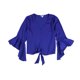 thumbnail image 1 of Blusa de punto con lazo en el frente bar III para mujer azul extragrande, 1 of 2