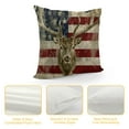 thumbnail image 4 of Orinice Deer Flag Grungy Graphic Decorative Men Women Boy Girl Room Cushion Throw Pillow Cover for Home Couch Living Room Bed Sofa Pillow Case 24x24in, 4 of 5